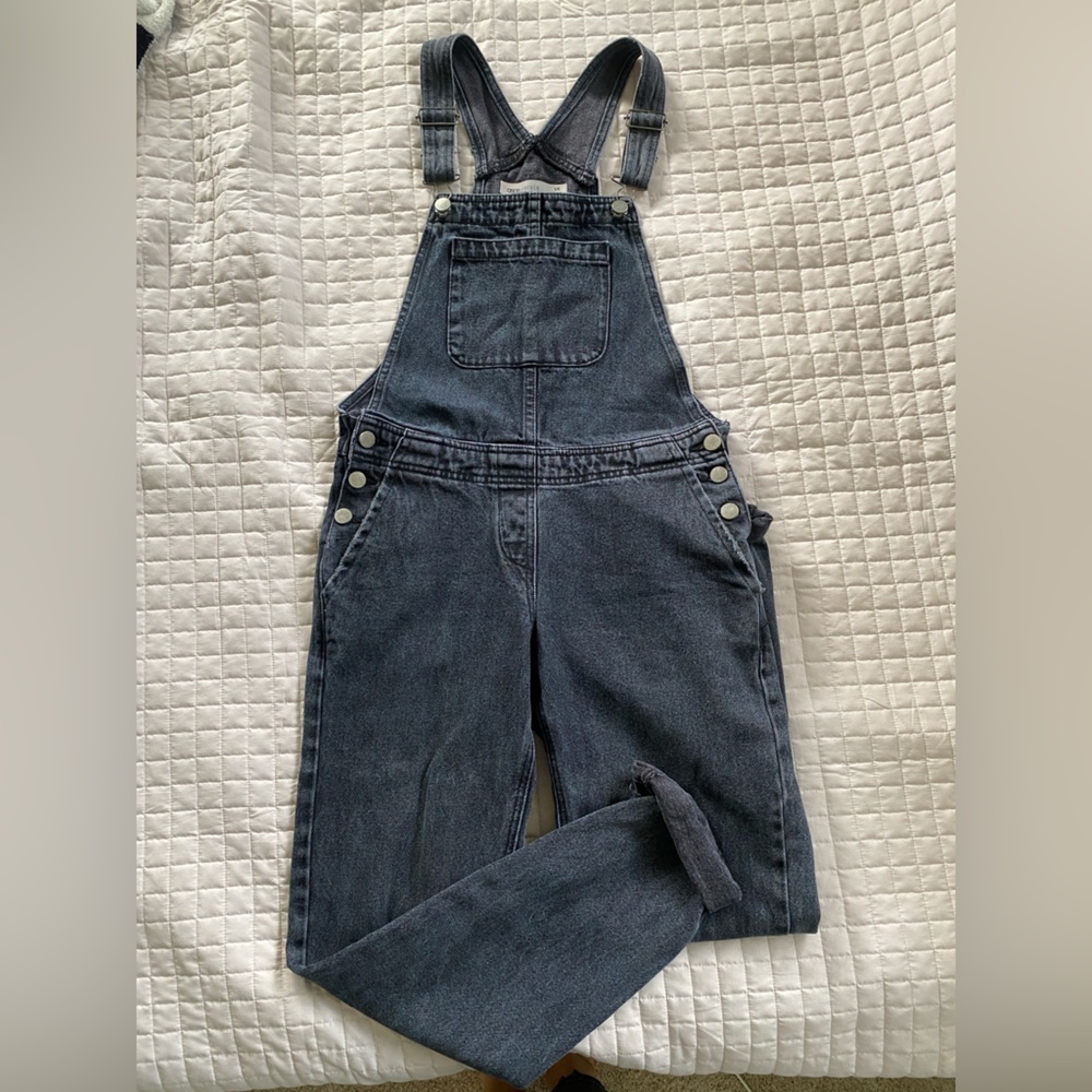Grey denim overalls ASOS